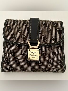Dooney & Bourke Signature Monogram Compact Wallet